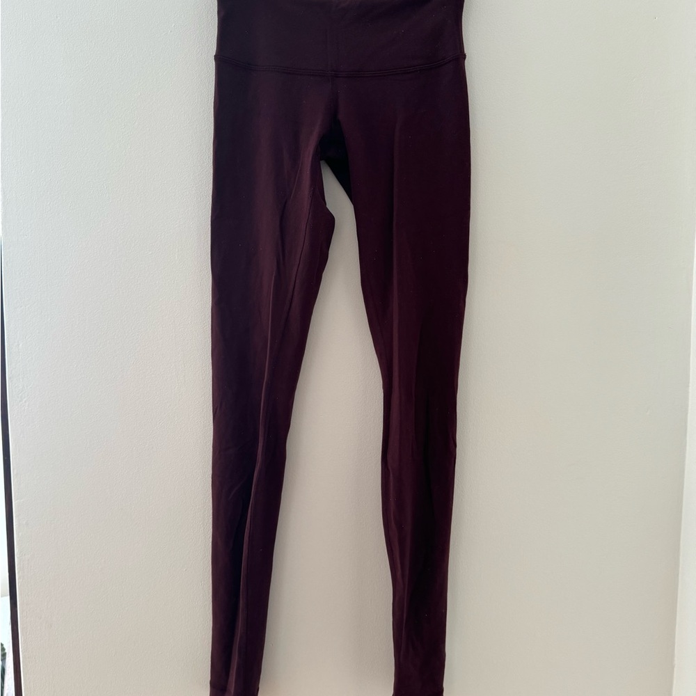 Lululemon Maroon Leggings Size 4 - Picture 3 of 4